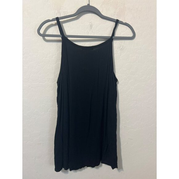 Torrid Sz 0 (US 12 L) Black Long Fringe Tank Top Spaghetti Straps - Picture 5 of 7